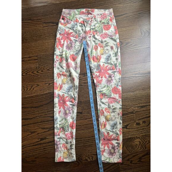 Vingino denim girls jeans Sz. 12 floral print - Picture 9 of 12